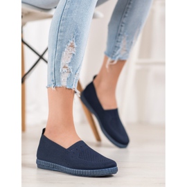 Via Giulia  Durchbrochene Slip-On-Sneakers marineblau blau 2