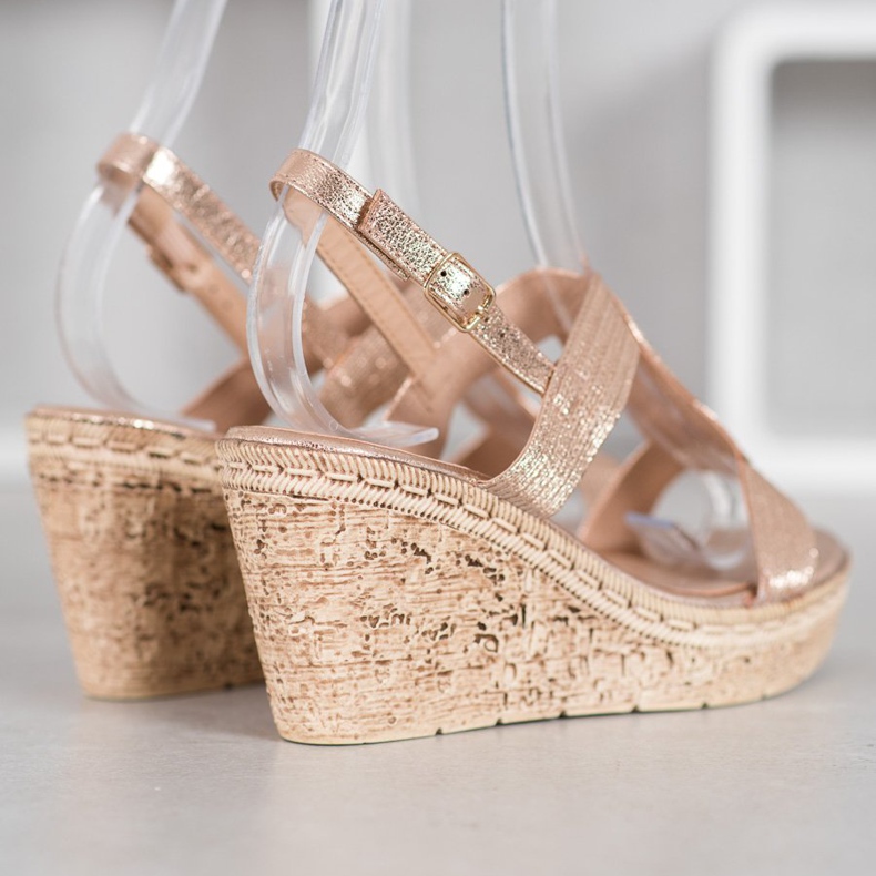 Renda Elegante Keilsandalen gelb 1