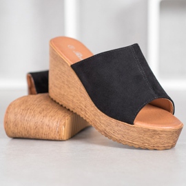 Renda Hochhackige Sandalen schwarz 1