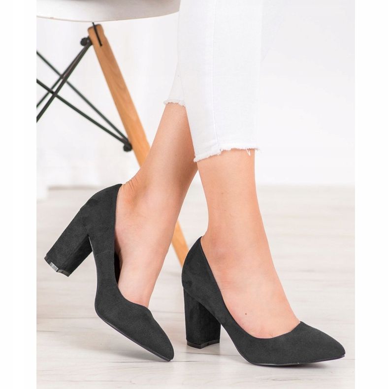 SHELOVET High Heels aus Wildleder schwarz 1