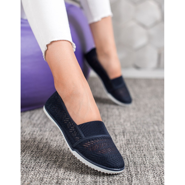 Bona Durchbrochene Schuhe zum Hineinschlüpfen navy blau blau 1