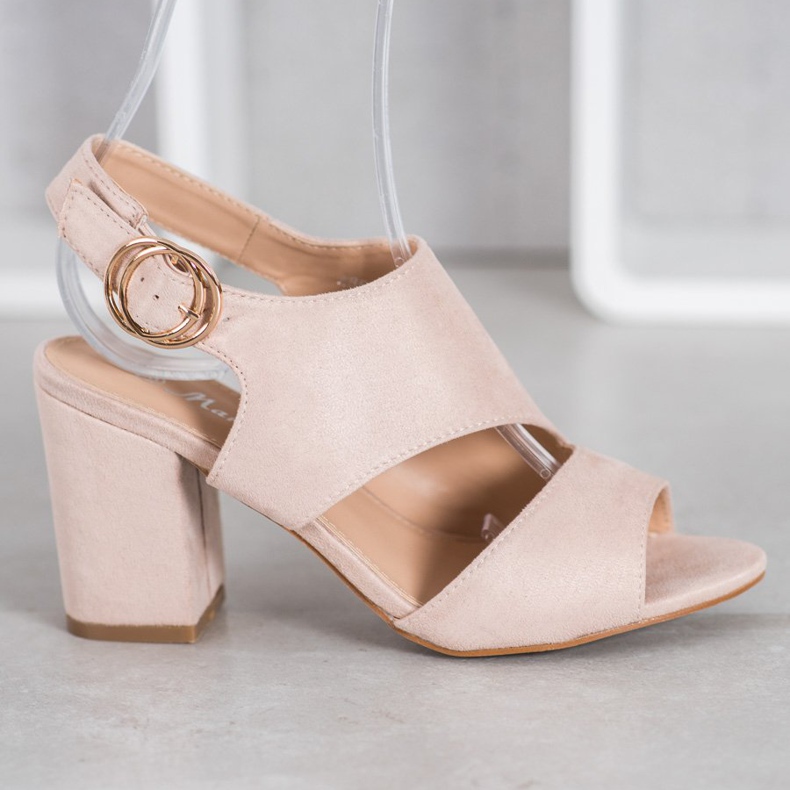 Mannika Beige Sandalen mit hohen Absätzen 2