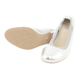 Gamis Bequeme silberne Lederballerinas grau 3