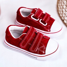 Apawwa Kinder Sneaker Rot Stavia Klettverschluss 2