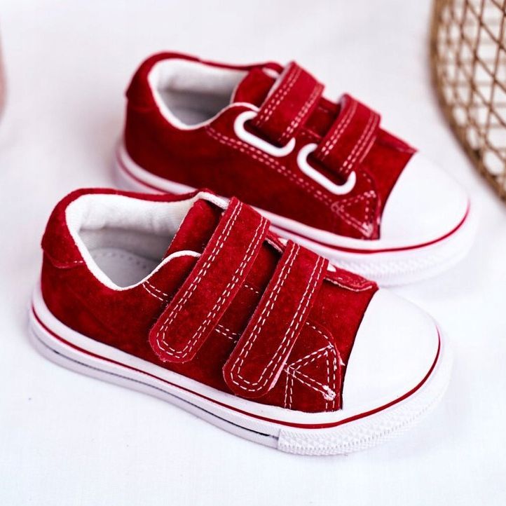 Apawwa Kinder Sneaker Rot Stavia Klettverschluss 2