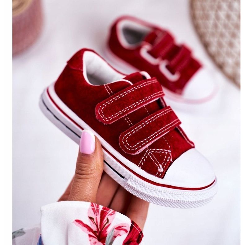 Apawwa Kinder Sneaker Rot Stavia Klettverschluss 1