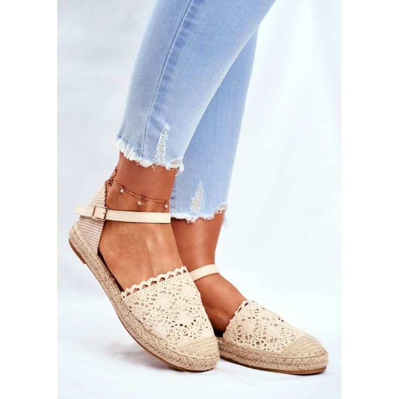 Damen Espadrilles auf Beige Plateau Vienna 1