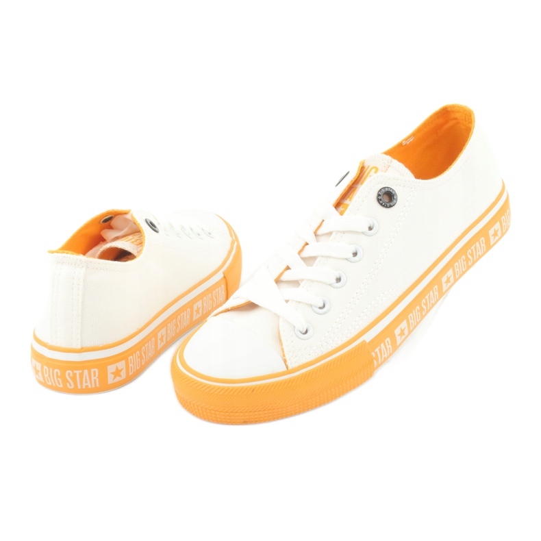 Big Star FF274234 Sneakers mit gelber Sohle, weiß 3