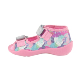 Befado Kinderschuhe 242P096 rosa grau mehrfarbig 1