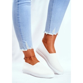 Damen Sneaker Slip-On Sneakers Weiß Grigio 1