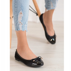 Diamantique Ballerinas mit Mesh schwarz 1