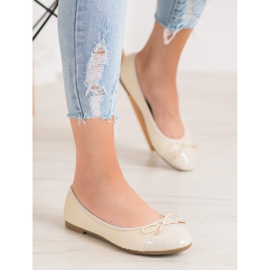 Diamantique Ballerinas mit Mesh braun 1