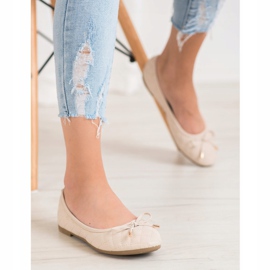 Diamantique Gesteppte Ballerinas beige 1