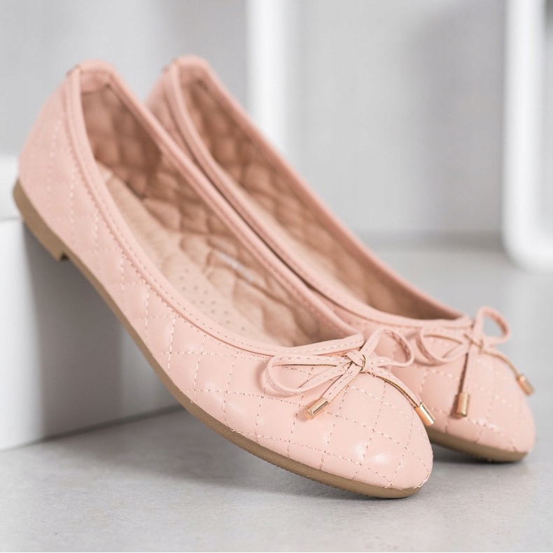 Diamantique Gesteppte Ballerinas mehrfarbig rosa 1