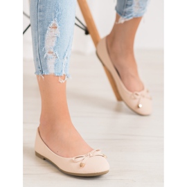 Diamantique Klassische Ballerinas in Beige braun mehrfarbig 2