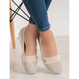 SDS Slip-On Ballerinas mit Glitzer gelb 1