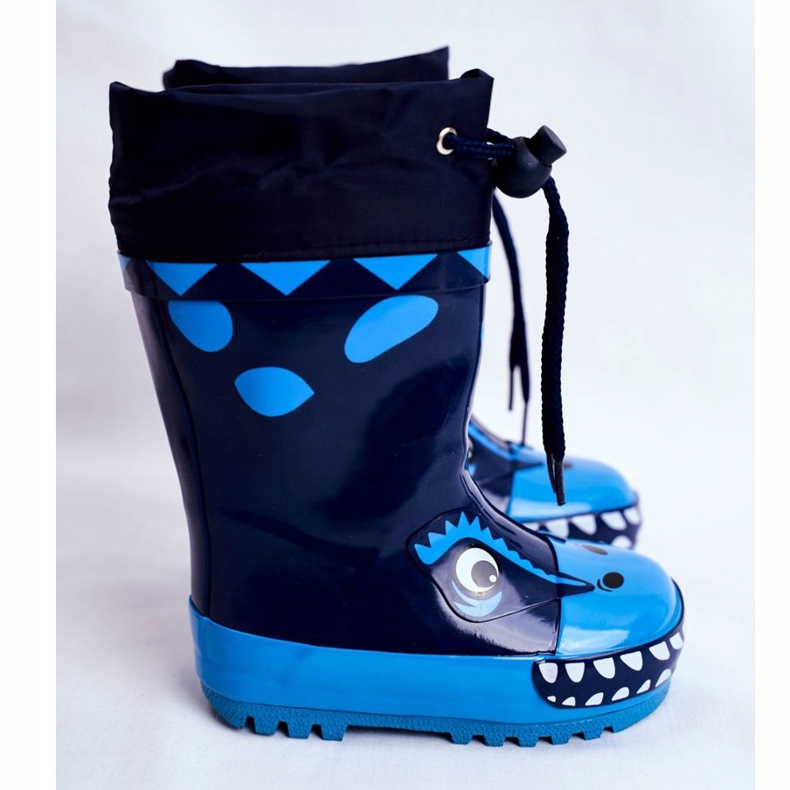 Apawwa Gummistiefel für Kinder Marineblau Mordeso Shark 2
