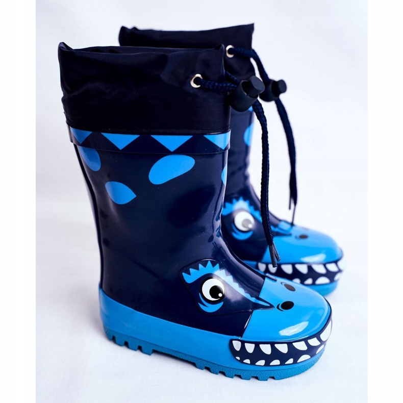 Apawwa Gummistiefel für Kinder Marineblau Mordeso Shark 1