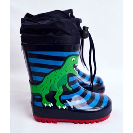 Apawwa Kinder-Gummigaloschen Marineblau Dinosaurier Mordeso grün 2