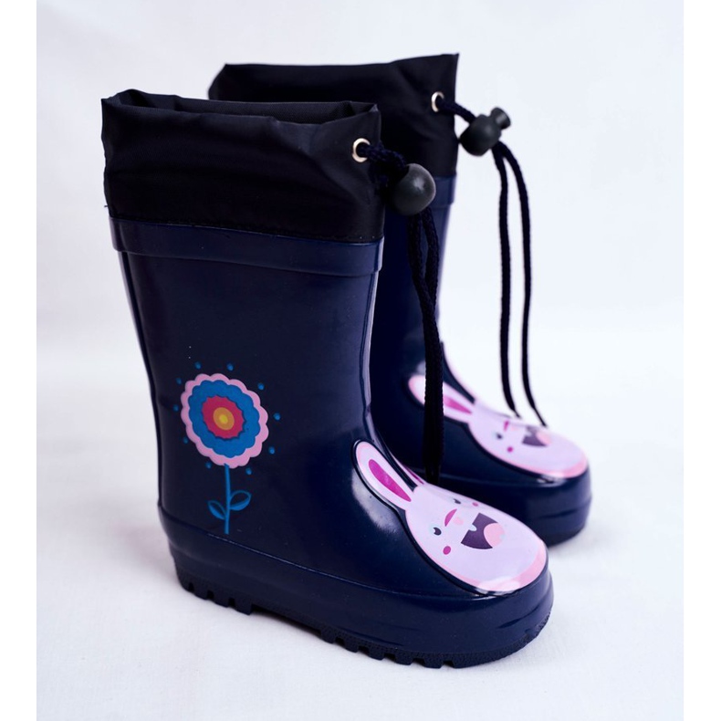 Apawwa Gummistiefel für Kinder Marineblau Mordeso Rabbit rosa 1