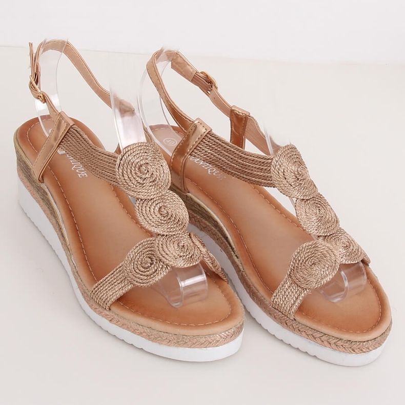 Damen Sandalen Champagner L6628 Champagner mehrfarbig 1