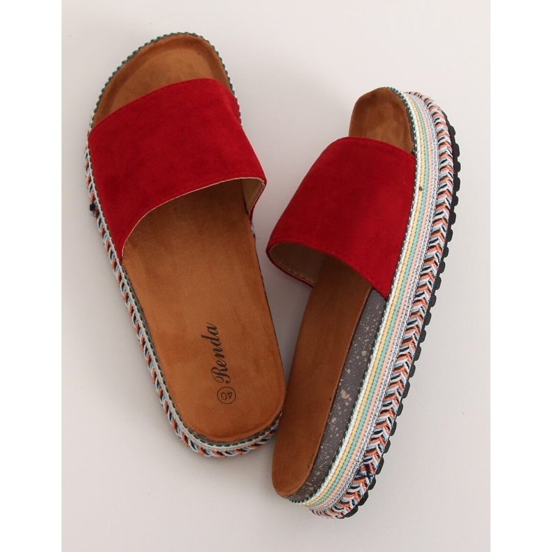 Rote Damen-Hausschuhe BQ-50 Rot 1