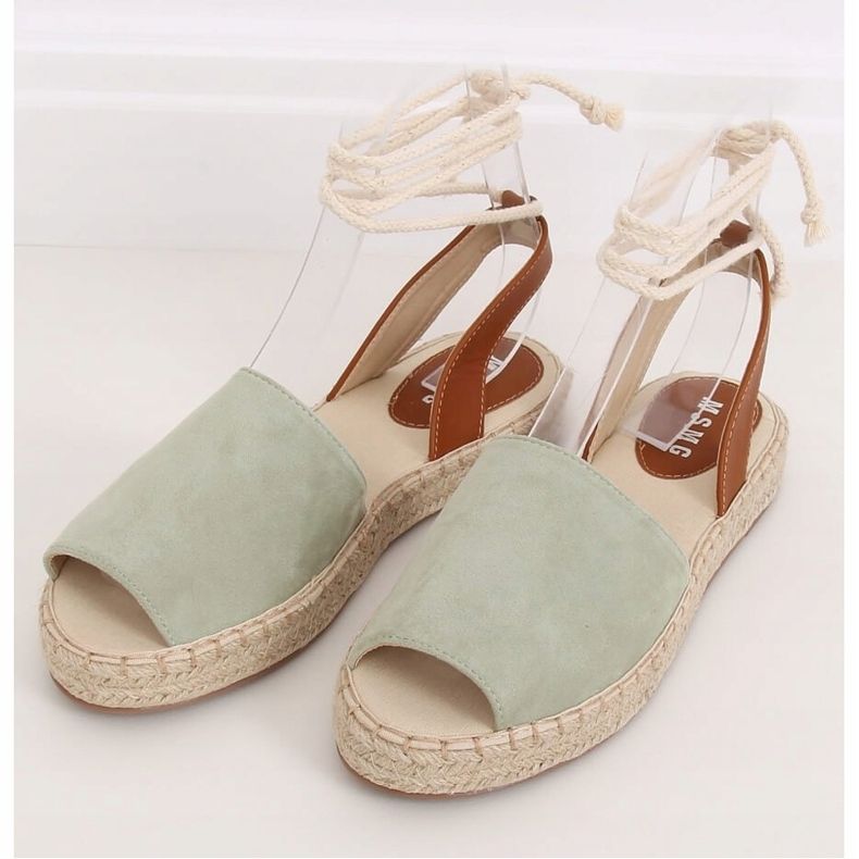 Aquamarine Espadrilles für Damen LL908 Grün 2
