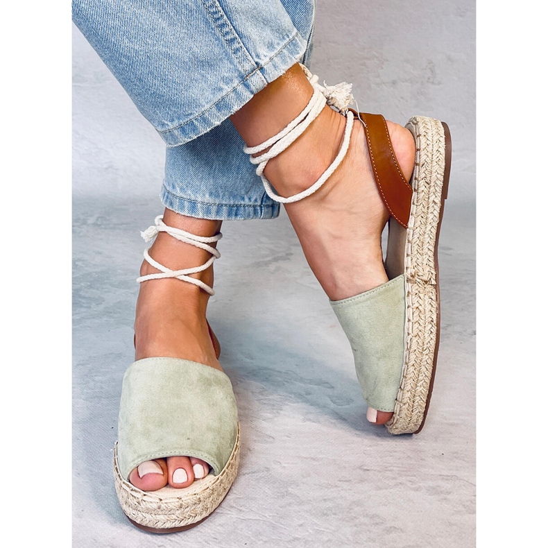 Aquamarine Espadrilles für Damen LL908 Grün 1