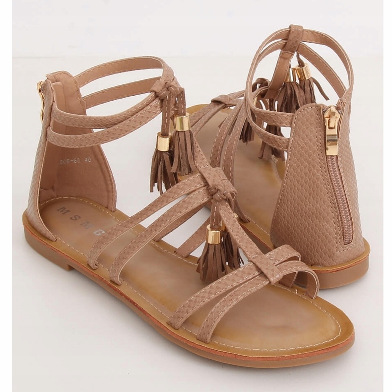 Boho Sandalen beige JN806 Khaki 1