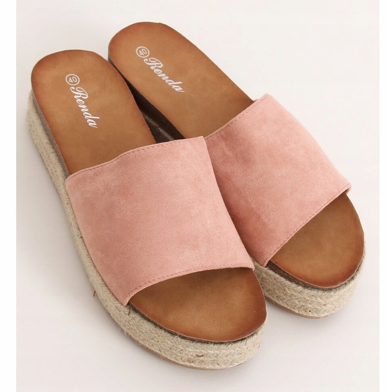 Rosa Espadrilles-Hausschuhe 10-215 Rosa 1