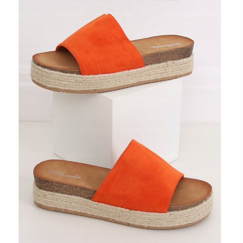 Orange Espadrilles Hausschuhe 10-215 Orange 1