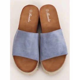 Blaue Espadrilles-Hausschuhe 10-215 Blau 2