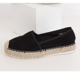 Schwarze Damen Espadrilles JH90P Schwarz 1