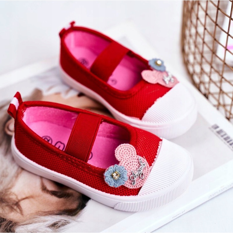 PL1 Rote Estienne Klett-Sneaker für Kinder 2