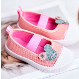 Le Scarpe Kinderturnschuhe mit Lachsklettverschluss Estienne rosa 2