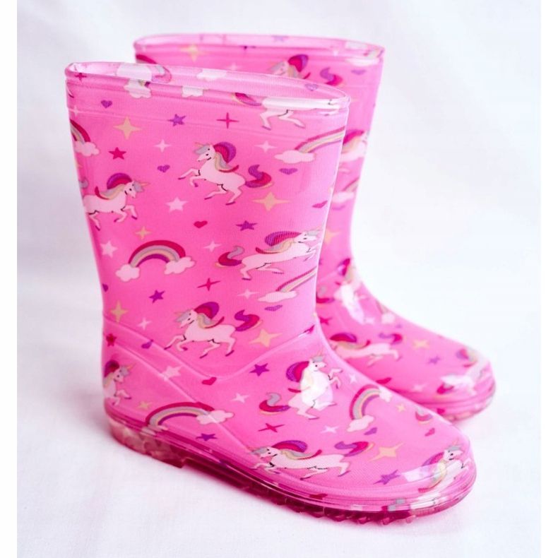 Gummistiefel für Kinder Pink Unicorn rosa 1