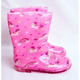 Gummistiefel für Kinder Pink Unicorn rosa 2
