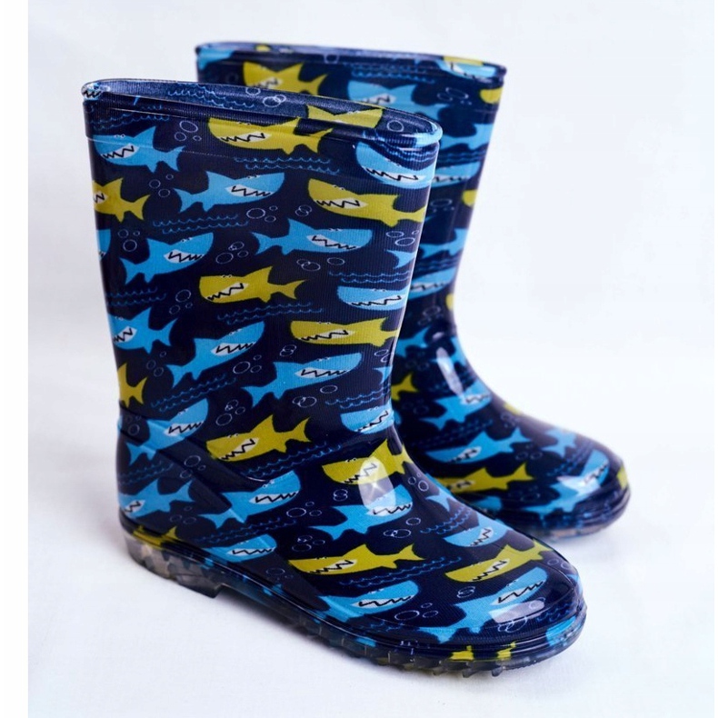 Gummistiefel für Kinder Marineblau Shark 1