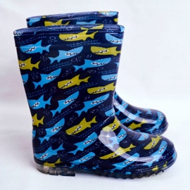 Gummistiefel für Kinder Marineblau Shark navy blau 2