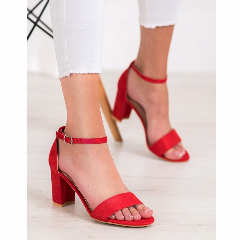 Anesia Paris Hochhackige Sandalen rot 1