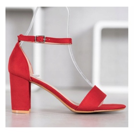 Anesia Paris Hochhackige Sandalen rot 2