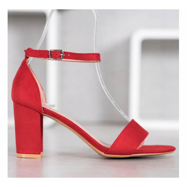 Anesia Paris Hochhackige Sandalen rot 2