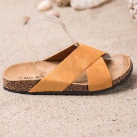 Nio Nio Lässige Hausschuhe auf der Plattform beige 1