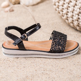 Renda Sandalen auf der Plattform schwarz 2