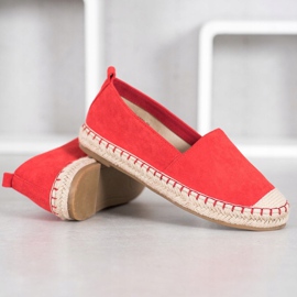 Anesia Paris Bequeme Espadrilles aus Wildleder rot 1