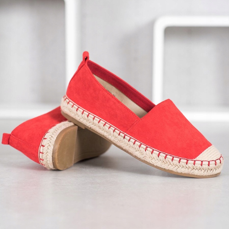 Anesia Paris Bequeme Espadrilles aus Wildleder rot 1