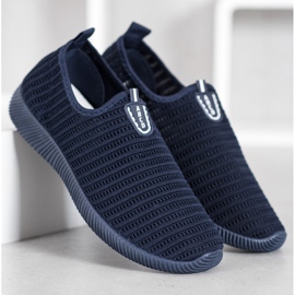 Melisa Slip-On-Schuhe aus Textil marineblau blau 2