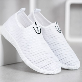 Melisa Slip-On-Schuhe aus Textil weiß 1