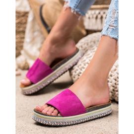 Renda Hausschuhe auf der Plattform violett 1