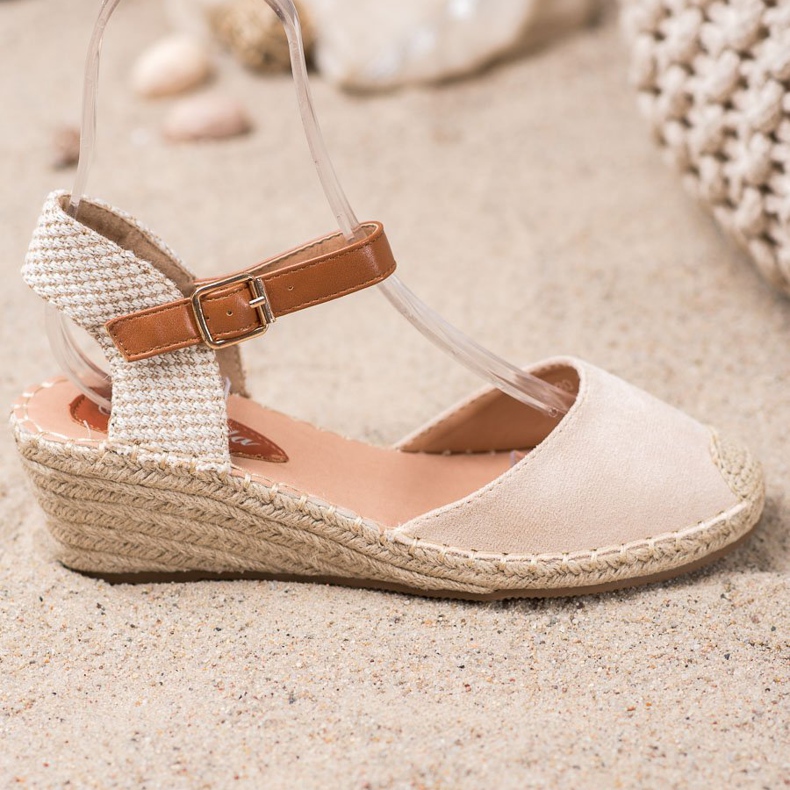 Renda Espadrilles mit entdecktem Absatz braun 2